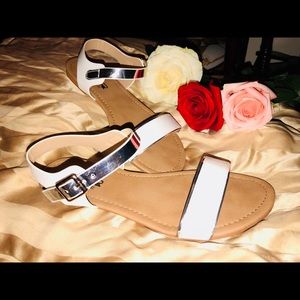 White/Silver sandals BRAND NEW